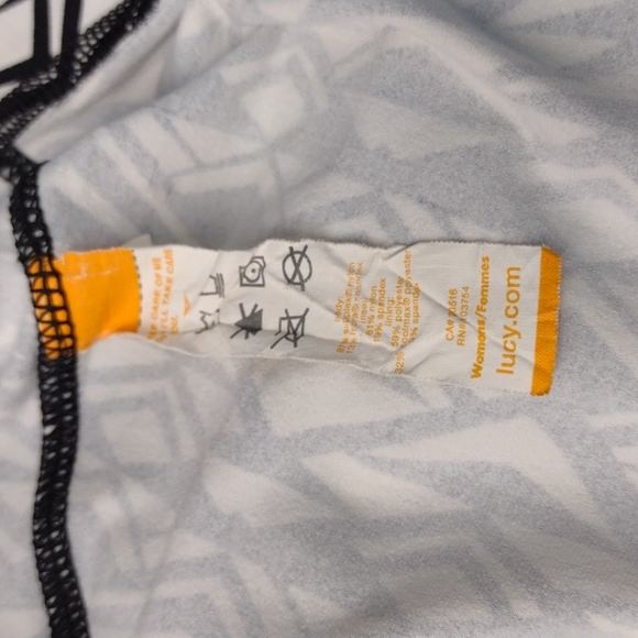 Lucy Active wear Athletic Tank Small Black White - Picture 9 of 10